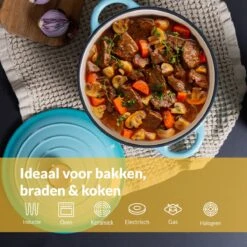 Chefarone Gietijzeren Pan - Braadpan Inclusief Deksel - Geschikt Voor Alle Warmtebronnen - Geëmailleerd Blauw 16 Chefarone Gietijzeren Pan - Braadpan Inclusief Deksel - Geschikt Voor Alle Warmtebronnen - Geëmailleerd Blauw -Kookgerei Korting Winkel 1200x1200 1331
