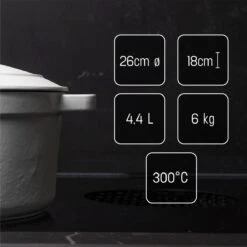 Daumonet Carême Blanc Gietijzeren Braadpan - Sudderpan Wit - Rond - Ø 26 Cm - 4,4 Liter - 100% PFAS & PFOA Vrij - Emaille - Geschikt Voor Alle Warmtebronnen - Elektrisch - Gas - Halogeen - Inductie - Keramisch - Vaatwasserbestendig 18 Daumonet Carême Blanc Gietijzeren Braadpan - Sudderpan Wit - Rond - Ø 26 Cm - 4,4 Liter - 100% PFAS & PFOA Vrij - Emaille - Geschikt Voor Alle Warmtebronnen - Elektrisch - Gas - Halogeen - Inductie - Keramisch - Vaatwasserbestendig -Kookgerei Korting Winkel 1200x1200 1357