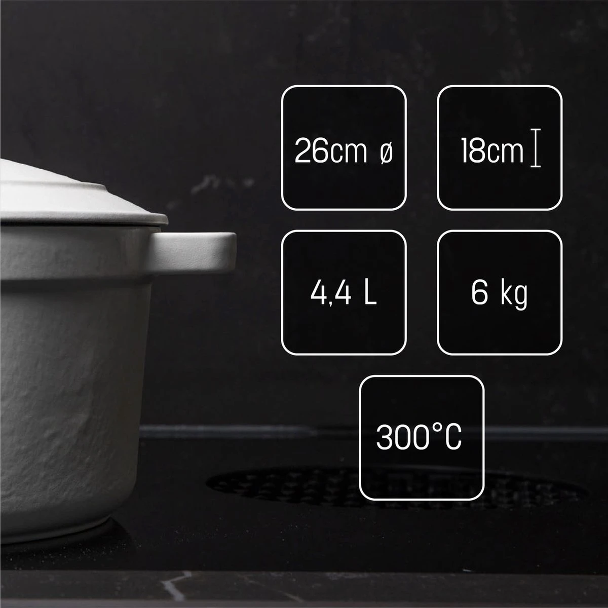 Daumonet Carême Blanc Gietijzeren Braadpan - Sudderpan Wit - Rond - Ø 26 Cm - 4,4 Liter - 100% PFAS & PFOA Vrij - Emaille - Geschikt Voor Alle Warmtebronnen - Elektrisch - Gas - Halogeen - Inductie - Keramisch - Vaatwasserbestendig 9 Daumonet Carême Blanc Gietijzeren Braadpan - Sudderpan Wit - Rond - Ø 26 Cm - 4,4 Liter - 100% PFAS & PFOA Vrij - Emaille - Geschikt Voor Alle Warmtebronnen - Elektrisch - Gas - Halogeen - Inductie - Keramisch - Vaatwasserbestendig - Afbeelding 7