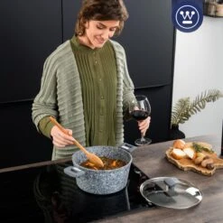 Westinghouse Kookpan/Braadpan Inductie - Ø 28 Cm - Grijs Graniet - Met Deksel - PFOA Vrij 12 Westinghouse Kookpan/Braadpan Inductie - Ø 28 Cm - Grijs Graniet - Met Deksel - PFOA Vrij -Kookgerei Korting Winkel 1200x1200 144