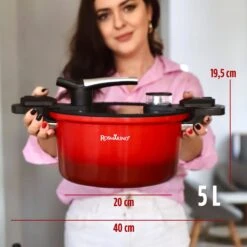 Rosmarino - Snelkookpan Met Glazen Deksel - Zwart - Ø24cm - 5 Liter - 100% PFAS & PFOA Vrij - Aluminium - Pressure Cooker - Non-stick Minerale Coating - Ergonomische Handgrepen - Geschikt Voor Alle Warmtebronnen 21 Rosmarino - Snelkookpan Met Glazen Deksel - Zwart - Ø24cm - 5 Liter - 100% PFAS & PFOA Vrij - Aluminium - Pressure Cooker - Non-stick Minerale Coating - Ergonomische Handgrepen - Geschikt Voor Alle Warmtebronnen -Kookgerei Korting Winkel 1200x1200 1442