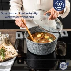 Westinghouse Kookpan/Braadpan Inductie - Ø 28 Cm - Grijs Graniet - Met Deksel - PFOA Vrij 16 Westinghouse Kookpan/Braadpan Inductie - Ø 28 Cm - Grijs Graniet - Met Deksel - PFOA Vrij -Kookgerei Korting Winkel 1200x1200 146