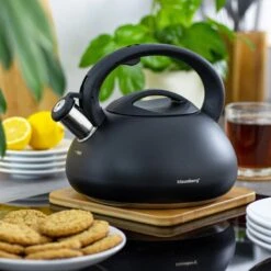 Fluitketel Waterkoker Mat Zwart 2.7 L ‘’Black Amethyst‘’ RVS – Inductie - Vatwasser -Kookgerei Korting Winkel 1200x1200 1555