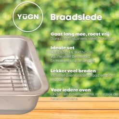 YUGN COMBI Set Braadslede Ovenschaal Combi Braadslee Oven Set - 2x Braadslede Met Rooster Voor Ovengerechten - 36x27x7CM En 40x30x7CM En Inclusief Bakkwast - Cadeau- Cadeautip 18 YUGN COMBI Set Braadslede Ovenschaal Combi Braadslee Oven Set - 2x Braadslede Met Rooster Voor Ovengerechten - 36x27x7CM En 40x30x7CM En Inclusief Bakkwast - Cadeau- Cadeautip -Kookgerei Korting Winkel 1200x1200 1572