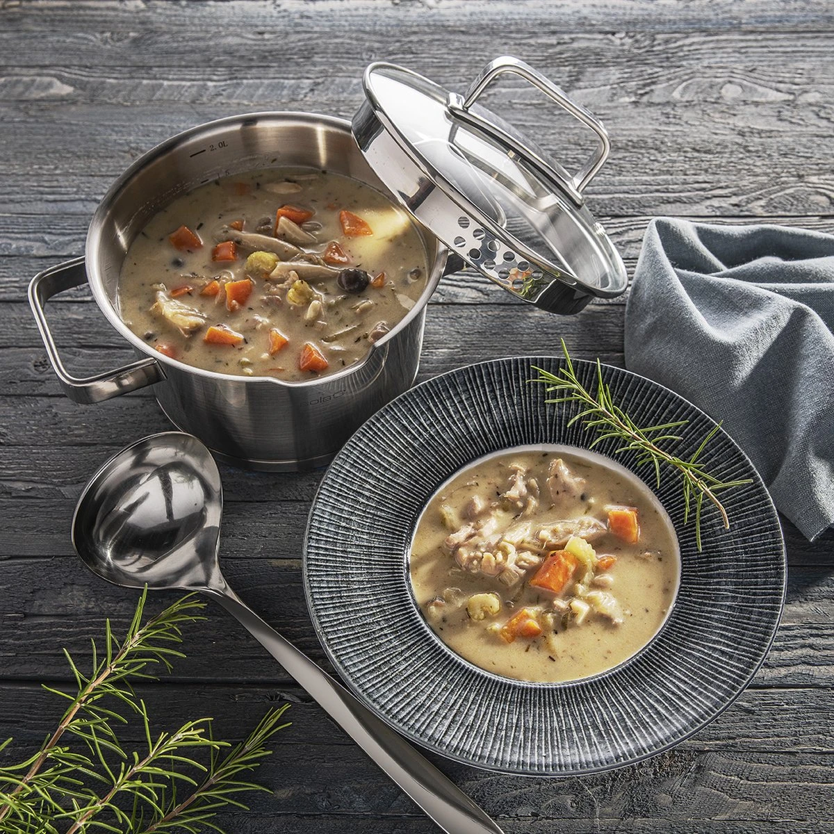 Sola Pannenset Diamond - 4 Delig - Ø 16,16,18,20 Cm - Zilver - RVS - Sandwichbodem 7 Sola Pannenset Diamond - 4 Delig - Ø 16,16,18,20 Cm - Zilver - RVS - Sandwichbodem - Afbeelding 5