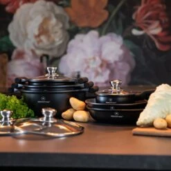 Herenthal Inductie Pannenset - Luxe 10-delige Koekenpanset - Voor Alle Warmtebronnen - Met Glazen Deksels En Koudgrepen - Zwart 19 Herenthal Inductie Pannenset - Luxe 10-delige Koekenpanset - Voor Alle Warmtebronnen - Met Glazen Deksels En Koudgrepen - Zwart -Kookgerei Korting Winkel 1200x1200 192