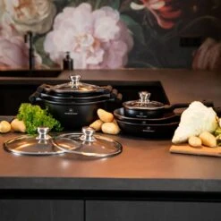 Herenthal Inductie Pannenset - Luxe 10-delige Koekenpanset - Voor Alle Warmtebronnen - Met Glazen Deksels En Koudgrepen - Zwart 21 Herenthal Inductie Pannenset - Luxe 10-delige Koekenpanset - Voor Alle Warmtebronnen - Met Glazen Deksels En Koudgrepen - Zwart -Kookgerei Korting Winkel 1200x1200 194