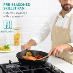 Navaris Gietijzeren Koekenpan - Braadpan Van Gietijzer - Ronde Skillet - Geschikt Voor Alle Warmtebronnen - Ø 30 Cm - Ovenbestendig Tot 260 Graden 31 Navaris Gietijzeren Koekenpan - Braadpan Van Gietijzer - Ronde Skillet - Geschikt Voor Alle Warmtebronnen - Ø 30 Cm - Ovenbestendig Tot 260 Graden -Kookgerei Korting Winkel 1200x1200 216