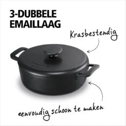 BRABANTIA THE DUTCH Gietijzeren Braadpan - Ø 28cm - MAT Zwart - Inductie 9 BRABANTIA THE DUTCH Gietijzeren Braadpan - Ø 28cm - MAT Zwart - Inductie -Kookgerei Korting Winkel 1200x1200 33