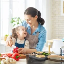 Professionele Koekenpan - Inductie - Voor Eieren / Pannekoeken / Hamburgers - Bakpan - Pan Voor 4 Eieren - Crepe Maker - Pannenkoekenmaker - Braadpan - Anti Aanbaklaag -Kookgerei Korting Winkel 1200x1200 342