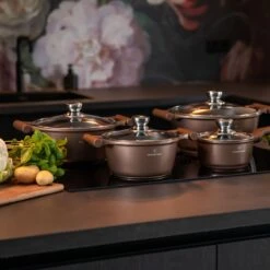 Herenthal Inductie Pannenset- Luxe 10-delige Koekenpannenset - Voor Alle Warmtebronnen - Met Glazen Deksels - Koper 20 Herenthal Inductie Pannenset- Luxe 10-delige Koekenpannenset - Voor Alle Warmtebronnen - Met Glazen Deksels - Koper -Kookgerei Korting Winkel 1200x1200 39