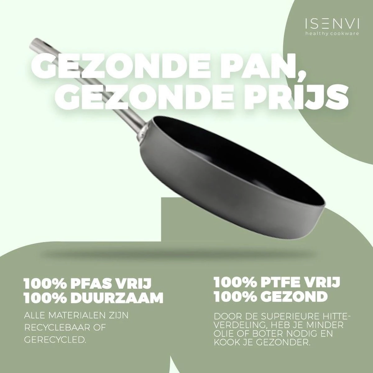 ISENVI Avon Combideal - Keramische Koekenpannen - Ergo Grepen 6 ISENVI Avon Combideal - Keramische Koekenpannen - Ergo Grepen - Afbeelding 4