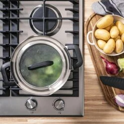 BK Flow Cool Black Glas Kookpannenset - 4-delig - Zwart - Glazen Deksel - Veilig Afgietsysteem - Inductie 11 BK Flow Cool Black Glas Kookpannenset - 4-delig - Zwart - Glazen Deksel - Veilig Afgietsysteem - Inductie -Kookgerei Korting Winkel 1200x1200 45