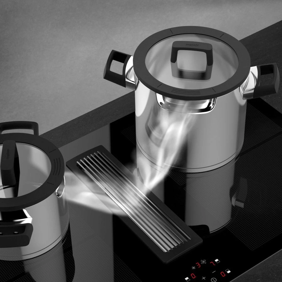 BergHOFF GEM Downdraft Pannenset - 7 Delige Set - 4 Pannen 14 BergHOFF GEM Downdraft Pannenset - 7 Delige Set - 4 Pannen - Afbeelding 12