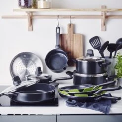 GreenPan Memphis Pannenset - 20-delig - Zwart - Inductie - PFAS-vrij 14 GreenPan Memphis Pannenset - 20-delig - Zwart - Inductie - PFAS-vrij -Kookgerei Korting Winkel 1200x1200 59