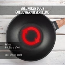 Rosmarino Black Line - Wokpan - Ø30cm - 100% PFAS & PFOA Vrij - Gegoten Aluminium - Non-stick Minerale Coating - Ergonomische Handgreep - Geschikt Voor Alle Warmtebronnen & Vaatwasser 22 Rosmarino Black Line - Wokpan - Ø30cm - 100% PFAS & PFOA Vrij - Gegoten Aluminium - Non-stick Minerale Coating - Ergonomische Handgreep - Geschikt Voor Alle Warmtebronnen & Vaatwasser -Kookgerei Korting Winkel 1200x1200 651