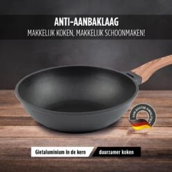 Rosmarino Black Line - Wokpan - Ø30cm - 100% PFAS & PFOA Vrij - Gegoten Aluminium - Non-stick Minerale Coating - Ergonomische Handgreep - Geschikt Voor Alle Warmtebronnen & Vaatwasser 29 Rosmarino Black Line - Wokpan - Ø30cm - 100% PFAS & PFOA Vrij - Gegoten Aluminium - Non-stick Minerale Coating - Ergonomische Handgreep - Geschikt Voor Alle Warmtebronnen & Vaatwasser -Kookgerei Korting Winkel 1200x1200 657