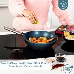 Westinghouse Performance Series - Wokpan Inductie - 28cm Luxe Wok Met Deksel - Blauw - Geschikt Voor Alle Warmtebronnen 15 Westinghouse Performance Series - Wokpan Inductie - 28cm Luxe Wok Met Deksel - Blauw - Geschikt Voor Alle Warmtebronnen -Kookgerei Korting Winkel 1200x1200 677