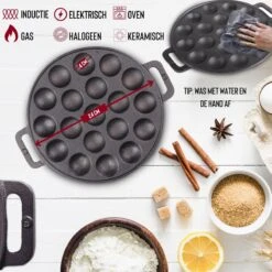 Rednas Poffertjespan Pakket - Incl. Luxe Giftbox - Incl.Bakkwast/Vork/Doseerfles - RVS/Gietijzer 17 Rednas Poffertjespan Pakket - Incl. Luxe Giftbox - Incl.Bakkwast/Vork/Doseerfles - RVS/Gietijzer -Kookgerei Korting Winkel 1200x1200 765