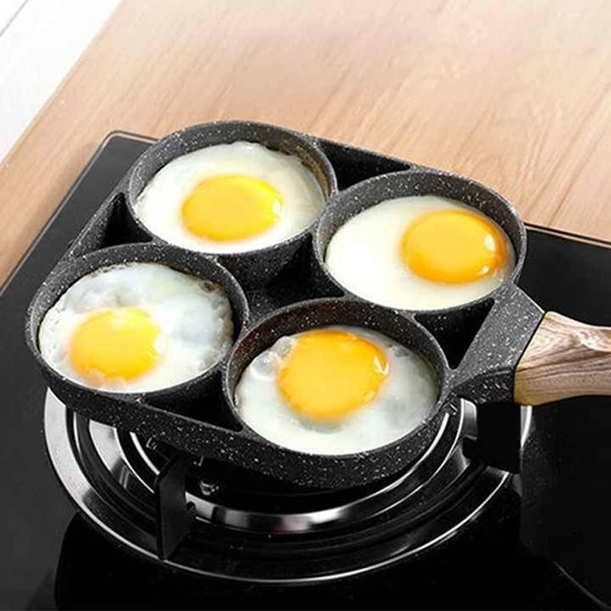 Anti-aanbak Pancake Pan | American Pancake Pan | Omelet Pan | Geschikt Voor Inductie & Alle Warmtebronnen | Eierpan | Omeletmaker | Pancake Maker | Mini Pannenkoekenpan 6 Anti-aanbak Pancake Pan | American Pancake Pan | Omelet Pan | Geschikt Voor Inductie & Alle Warmtebronnen | Eierpan | Omeletmaker | Pancake Maker | Mini Pannenkoekenpan - Afbeelding 4