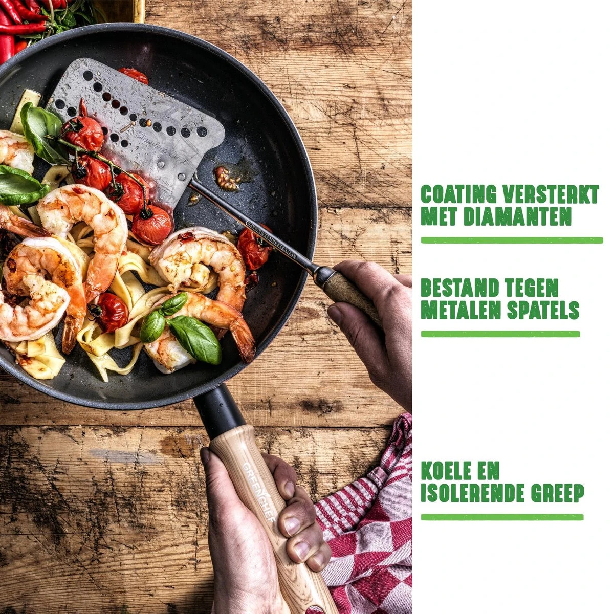 GreenChef Vintage Steelpan 16cm/1.6L - Zwart - Inductie - PFAS-vrij 10 GreenChef Vintage Steelpan 16cm/1.6L - Zwart - Inductie - PFAS-vrij - Afbeelding 8