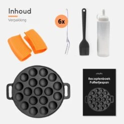 Ocina Poffertjespan – Combo Pack – 19 Poffertjes – Poffertjesmaker – Poffertjespan Inductie – Poffertjespan Electrisch – Gietijzeren Pan - Inclusief Doseerfles, Handvaten, 6x Poffertjesvorken En Invetkwast – Gratis Receptenboek 21 Ocina Poffertjespan – Combo Pack – 19 Poffertjes – Poffertjesmaker – Poffertjespan Inductie – Poffertjespan Electrisch – Gietijzeren Pan - Inclusief Doseerfles, Handvaten, 6x Poffertjesvorken En Invetkwast – Gratis Receptenboek -Kookgerei Korting Winkel 1200x1200 821