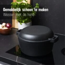 Daumonet Ducasse Gietijzeren Double Use Braadpan - Combi Sudderpan Zwart - 2-in-1 Bak- En Braadpan - PFAS & PFOA Vrij - Rond - Ø 26 Cm - 4,4 Liter - Emaille - Alle Warmtebronnen - Elektrisch - Gas - Halogeen - Inductie - Keramisch 16 Daumonet Ducasse Gietijzeren Double Use Braadpan - Combi Sudderpan Zwart - 2-in-1 Bak- En Braadpan - PFAS & PFOA Vrij - Rond - Ø 26 Cm - 4,4 Liter - Emaille - Alle Warmtebronnen - Elektrisch - Gas - Halogeen - Inductie - Keramisch -Kookgerei Korting Winkel 1200x1200 862