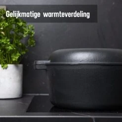 Daumonet Ducasse Gietijzeren Double Use Braadpan - Combi Sudderpan Zwart - 2-in-1 Bak- En Braadpan - PFAS & PFOA Vrij - Rond - Ø 26 Cm - 4,4 Liter - Emaille - Alle Warmtebronnen - Elektrisch - Gas - Halogeen - Inductie - Keramisch 17 Daumonet Ducasse Gietijzeren Double Use Braadpan - Combi Sudderpan Zwart - 2-in-1 Bak- En Braadpan - PFAS & PFOA Vrij - Rond - Ø 26 Cm - 4,4 Liter - Emaille - Alle Warmtebronnen - Elektrisch - Gas - Halogeen - Inductie - Keramisch -Kookgerei Korting Winkel 1200x1200 863