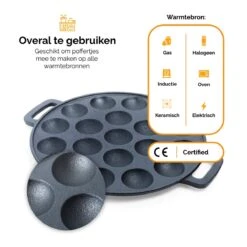 CuisiNoon® Poffertjespan Premium - Complete Poffertjesmaker Set - Inclusief Bakboek 16 CuisiNoon® Poffertjespan Premium - Complete Poffertjesmaker Set - Inclusief Bakboek -Kookgerei Korting Winkel 1200x1200 888
