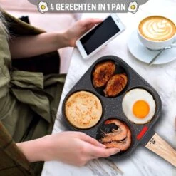 W&Z® Pannenkoekenpan Inductie - Pancake Pan - Omeletpan - Omeletmaker -Eierpan- Anti Aanbak - 4 Vakjes 15 W&Z® Pannenkoekenpan Inductie - Pancake Pan - Omeletpan - Omeletmaker -Eierpan- Anti Aanbak - 4 Vakjes -Kookgerei Korting Winkel 1200x1200 984