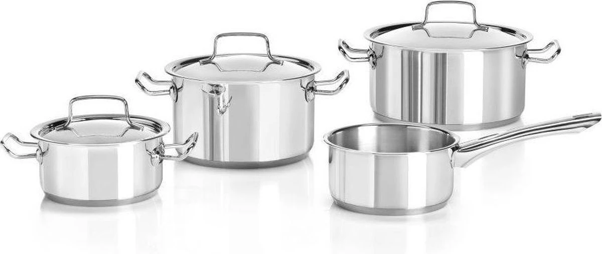 Voccelli Pannenset 4-delig COMO RVS 14-16-18 Cm 3 Voccelli Pannenset 4-delig COMO RVS 14-16-18 Cm