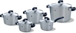 BK Conical Cool Pannenset - 5-delig - RVS - Geschikt Voor Alle Warmtebronnen 41 BK Conical Cool Pannenset - 5-delig - RVS - Geschikt Voor Alle Warmtebronnen -Kookgerei Korting Winkel 1200x525