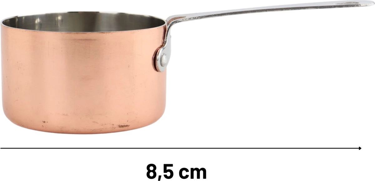 Orange85 Sauspan - Koper - 5x8,5cm - Staal 8 Orange85 Sauspan - Koper - 5x8,5cm - Staal - Afbeelding 6