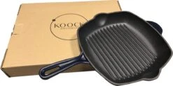 Koock Amsterdam® Grillpan - Geëmailleerd Gietijzer - Geschikt Voor Alle Warmtebronnen - Mat Blauw 9 Koock Amsterdam® Grillpan - Geëmailleerd Gietijzer - Geschikt Voor Alle Warmtebronnen - Mat Blauw -Kookgerei Korting Winkel 1200x602 2