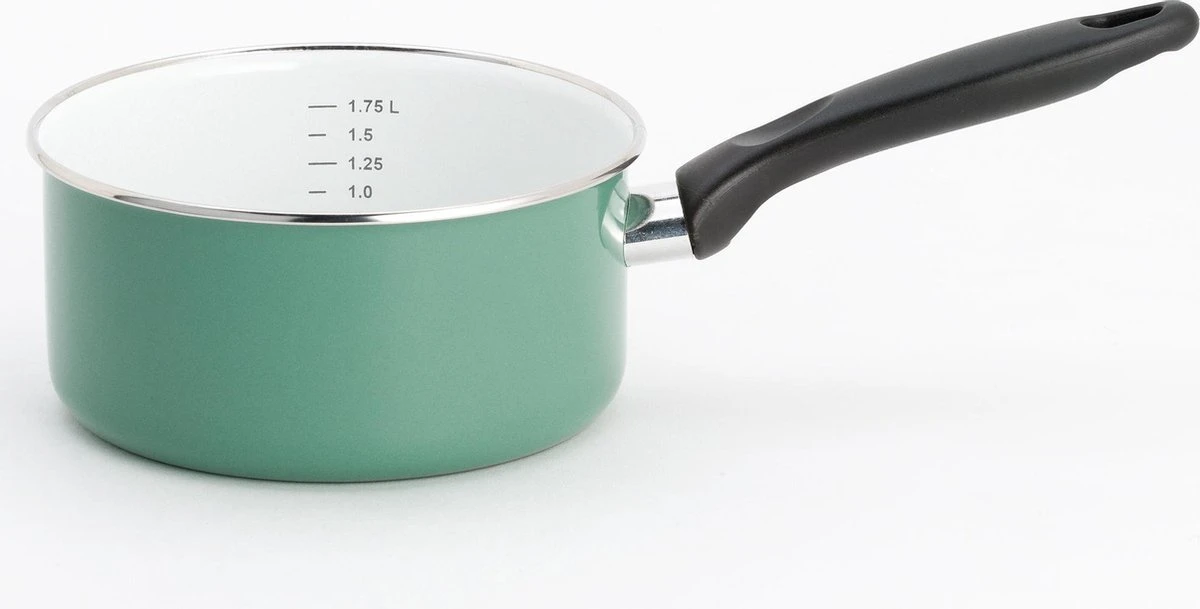 Lite-Body Magnus 2-delige Steelpannenset - Ø16 CM En Ø18 CM- Emaille - Olijf Groen - Inductie 4 Lite-Body Magnus 2-delige Steelpannenset - Ø16 CM En Ø18 CM- Emaille - Olijf Groen - Inductie - Afbeelding 2