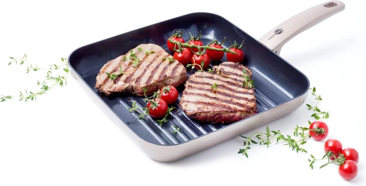 GreenPan Cambridge Inductie Grillpan - Ø 28 Cm - PFAS-vrij - Brons 4 GreenPan Cambridge Inductie Grillpan - Ø 28 Cm - PFAS-vrij - Brons - Afbeelding 2