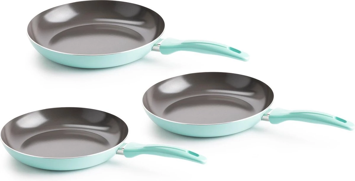 VitaVerde Expert Koekenpannenset Ø 20cm + Ø 24cm + Ø 28cm - Turquoise - Inductie - PFAS-vrij 3 VitaVerde Expert Koekenpannenset Ø 20cm + Ø 24cm + Ø 28cm - Turquoise - Inductie - PFAS-vrij