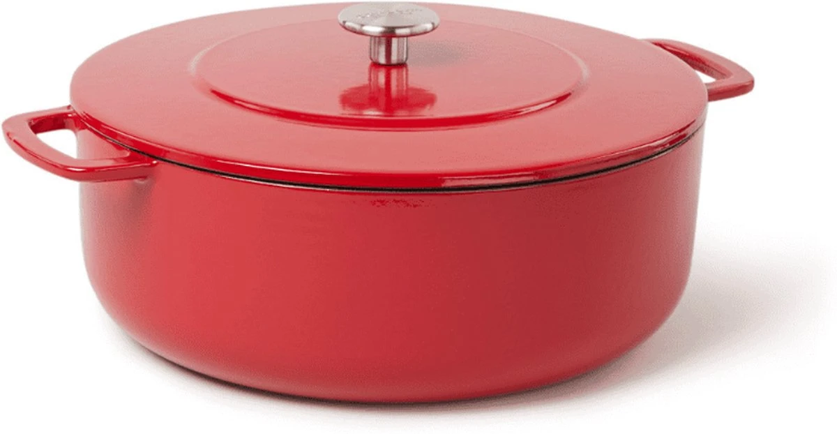 Combekk Sous Chef Gietijzeren Braadpan - 28cm - Rood 3 Combekk Sous Chef Gietijzeren Braadpan - 28cm - Rood