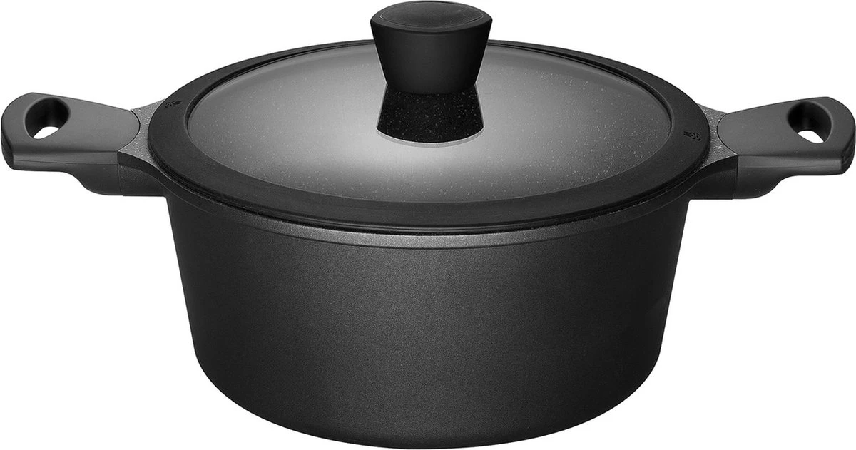 Sola Braadpan Fair Cooking - Ø 20 Cm - Zwart/wit - Aluminium - Antiaanbaklaag 3 Sola Braadpan Fair Cooking - Ø 20 Cm - Zwart/wit - Aluminium - Antiaanbaklaag