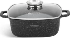 Edënbërg Stonetec Line - 8-delige Luxe Pannenset Van Gesmeed Aluminium - Zwart -Kookgerei Korting Winkel 1200x649