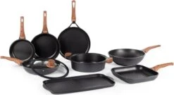 Rosmarino Black Line - Wokpan - Ø30cm - 100% PFAS & PFOA Vrij - Gegoten Aluminium - Non-stick Minerale Coating - Ergonomische Handgreep - Geschikt Voor Alle Warmtebronnen & Vaatwasser 23 Rosmarino Black Line - Wokpan - Ø30cm - 100% PFAS & PFOA Vrij - Gegoten Aluminium - Non-stick Minerale Coating - Ergonomische Handgreep - Geschikt Voor Alle Warmtebronnen & Vaatwasser -Kookgerei Korting Winkel 1200x654