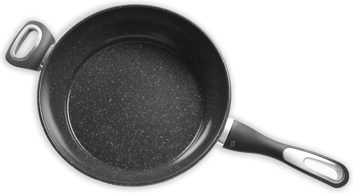 Merkloos Keukenpan Met Deksel En Heeft Een Diameter Van Ø 28 Cm - Luxe Hapjespan Keukenpan Van 28cm Anti-aanbaklaag - Handvat Zwart - Pan Met Deksel 5 Merkloos Keukenpan Met Deksel En Heeft Een Diameter Van Ø 28 Cm - Luxe Hapjespan Keukenpan Van 28cm Anti-aanbaklaag - Handvat Zwart - Pan Met Deksel - Afbeelding 3