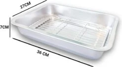 YUGN COMBI Set Braadslede Ovenschaal Combi Braadslee Oven Set - 2x Braadslede Met Rooster Voor Ovengerechten - 36x27x7CM En 40x30x7CM En Inclusief Bakkwast - Cadeau- Cadeautip 16 YUGN COMBI Set Braadslede Ovenschaal Combi Braadslee Oven Set - 2x Braadslede Met Rooster Voor Ovengerechten - 36x27x7CM En 40x30x7CM En Inclusief Bakkwast - Cadeau- Cadeautip -Kookgerei Korting Winkel 1200x666 11