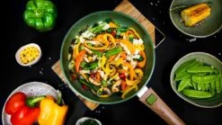 Just Vegan Koekenpan ECO Met Afneembaar Handvat 20 Cm Aluminium Groen -Kookgerei Korting Winkel 1200x673 1