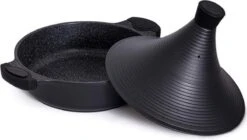Aluminium Tajine Agadir- Matt Black Geschikt Ook Voor Inductie -Kookgerei Korting Winkel 1200x679 4