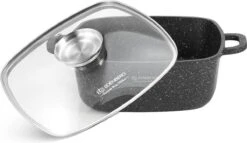 Edënbërg Stonetec Line - 8-delige Luxe Pannenset Van Gesmeed Aluminium - Zwart -Kookgerei Korting Winkel 1200x694