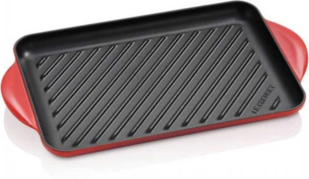 Le Creuset - Gietijzeren Grillplaat - 32x22cm - Kersenrood 9 Le Creuset - Gietijzeren Grillplaat - 32x22cm - Kersenrood - Afbeelding 7