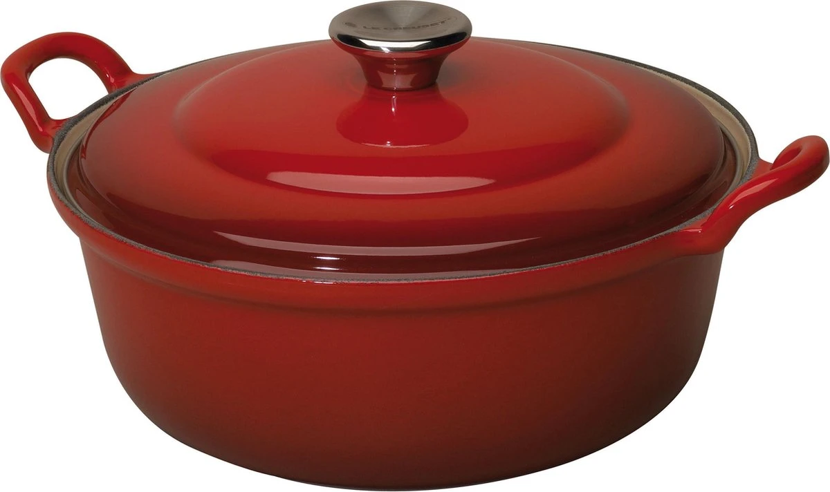 Le Creuset Braadpan Faitout Tradition Kersenrood - ø 24 Cm / 3 Liter 3 Le Creuset Braadpan Faitout Tradition Kersenrood - ø 24 Cm / 3 Liter