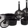 The White Series - Keramische Pannenset Met Glazen Deksels - Inclusief Set Vershoudbakjes - Zwart 1 The White Series - Keramische Pannenset Met Glazen Deksels - Inclusief Set Vershoudbakjes - Zwart -Kookgerei Korting Winkel 1200x724 2