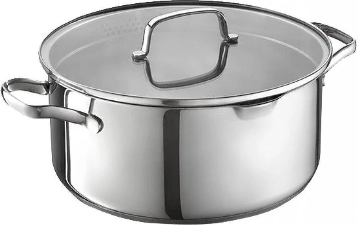 Masterchef - RVS Braadpan Met Glazen Deksel - 20 Cm 3 Masterchef - RVS Braadpan Met Glazen Deksel - 20 Cm